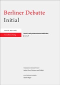 Cover: Berliner Debatte Initial 35 (2024) 1 - Franz Steiner Verlag