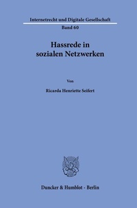 Abbildung von: Hassrede in sozialen Netzwerken - Duncker & Humblot