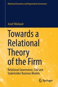 Cover: Towards a Relational Theory of the Firm - Springer
