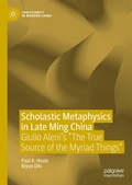 Cover: Scholastic Metaphysics in Late Ming China - Palgrave Macmillan