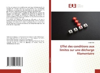 Abbildung von: Effet des conditions aux limites sur une decharge filamentaire - Editions Universitaires Europeennes