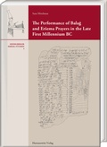 Cover: The Performance of Balag and Ersema Prayers in the Late First Millennium BC - Harrassowitz Verlag