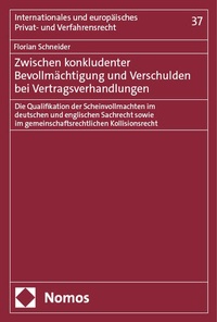 Abbildung von: Zwischen konkludenter Bevollmächtigung und Verschulden bei Vertragsverhandlungen - Nomos
