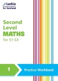 Cover: Second Level Maths Practice Workbook 1 for S1 - S3 - HarperCollins