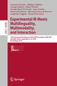 Enlarge image Cover: Experimental IR Meets Multilinguality, Multimodality, and Interaction - Springer