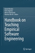 Cover: Handbook on Teaching Empirical Software Engineering - Springer