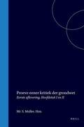 Cover: Proeve eener kritiek der grondwet - Brill