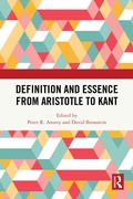 Cover: Definition and Essence from Aristotle to Kant - Routledge