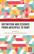 Cover: Definition and Essence from Aristotle to Kant - Routledge