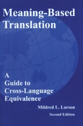 Cover: Meaning-Based Translation - University Press of America