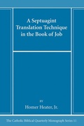 Cover: A Septuagint Translation Technique in the Book of Job - Wipf and Stock Publishers