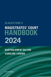 Abbildung von: Blackstone's Magistrates' Court Handbook 2024 - OUP eBook