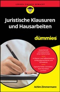 Abbildung von: Juristische Klausuren und Hausarbeiten für Dummies - Wiley-VCH