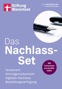 Abbildung von: Das Nachlass-Set - die wichtigsten Fragen zum Thema Nachlass einfach erklärt, mit Steuerspartipps, Formularen und Ausfüllhilfen - Stiftung Warentest