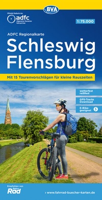 Abbildung von: ADFC-Regionalkarte Schleswig Flensburg, 1:75.000, mit Tagestourenvorschlägen, reiß- und wetterfest, E-Bike-geeignet, GPS-Tracks Download - BVA BikeMedia