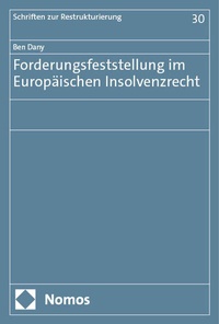 Abbildung von: Forderungsfeststellung im Europäischen Insolvenzrecht - Nomos