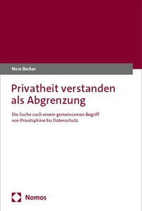Abbildung von: Privatheit verstanden als Abgrenzung - Nomos