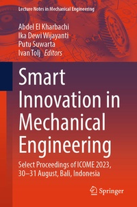 Enlarge image Cover: Smart Innovation in Mechanical Engineering - Springer