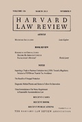 Abbildung von: Harvard Law Review: Volume 126, Number 5 - March 2013 - quidpro