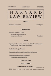 Abbildung von: Harvard Law Review: Volume 126, Number 5 - March 2013 - quidpro