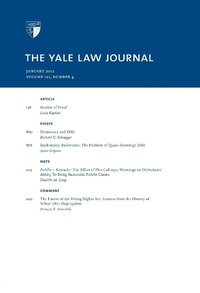 Abbildung von: Yale Law Journal: Volume 121, Number 4 - January 2012 - quidpro