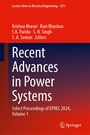 Cover: Recent Advances in Power Systems - Springer