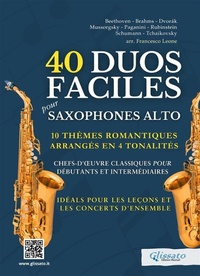 Abbildung von: 40 Duos Faciles pour Saxophones Alto - 10 Thèmes Romantiques Arrangés en 4 Tonalités - Glissato Edizioni Musicali
