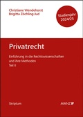 Cover: Privatrecht Einf&uuml;hrung in die Rechtswissenschaften und ihre Methoden: Teil II - Manz