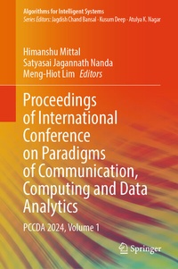 Enlarge image Cover: Proceedings of International Conference on Paradigms of Communication, Computing and Data Analytics - Springer