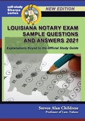 Cover: Louisiana Notary Exam Sample Questions and Answers 2021: Explanations Keyed to the Official Study Guide - quidpro