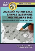 Cover: Louisiana Notary Exam Sample Questions and Answers 2022: Explanations Keyed to the Official Study Guide - quidpro