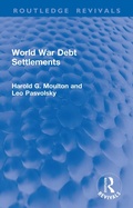 Cover: World War Debt Settlements - Routledge