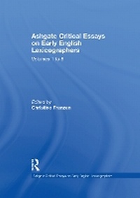 Abbildung von: Ashgate Critical Essays on Early English Lexicographers: 5-Volume Set - Routledge