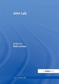 Cover: John Lyly - Routledge