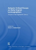 Cover: Ashgate Critical Essays on Early English Lexicographers - Routledge