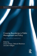 Cover: Crossing Boundaries in Public Management and Policy - Routledge