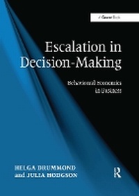 Enlarge image Cover: Escalation in Decision-Making - Routledge