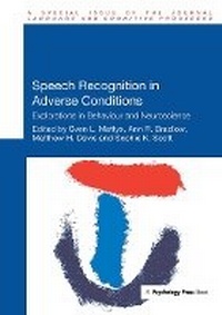 Abbildung von: Speech Recognition in Adverse Conditions - Taylor & Francis