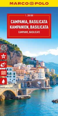 Abbildung von: MARCO POLO Reisekarte Italien 12 Kampanien, Basilikata 1:200.000 - MARCO POLO ein Imprint von MAIRDUMONT
