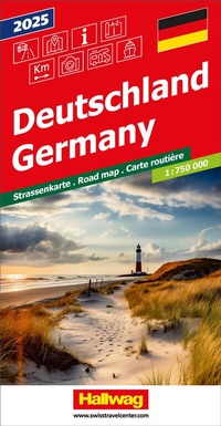 Abbildung von: Hallwag Strassenkarte Deutschland 2025 1:750.000 - Hallwag Kümmerly+Frey