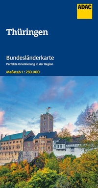 Abbildung von: ADAC Bundesländerkarte Deutschland 08 Thüringen 1:250.000 - ADAC Kartografie ein Imprint von MAIRDUMONT