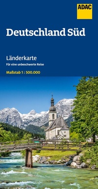 Abbildung von: ADAC Länderkarte Deutschland Süd 1:500.000 - ADAC Kartografie ein Imprint von MAIRDUMONT