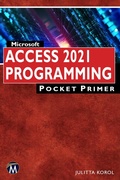 Cover: Microsoft Access 2021 Programming Pocket Primer - Packt Publishing