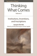 Bild: Thinking What Comes, Volume 2 - Edinburgh University Press