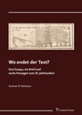 Cover: Wo endet der Text? - Frank & Timme