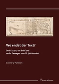 Cover: Wo endet der Text? - Frank & Timme