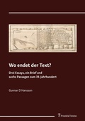 Cover: Wo endet der Text? - Frank & Timme