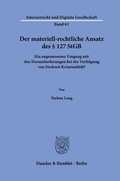 Abbildung von: Der materiell-rechtliche Ansatz des § 127 StGB - Duncker & Humblot