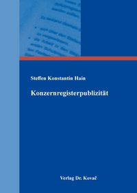 Abbildung von: Konzernregisterpublizität - Kovac, Dr. Verlag