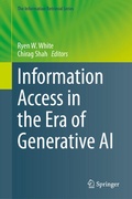 Cover: Information Access in the Era of Generative AI - Springer